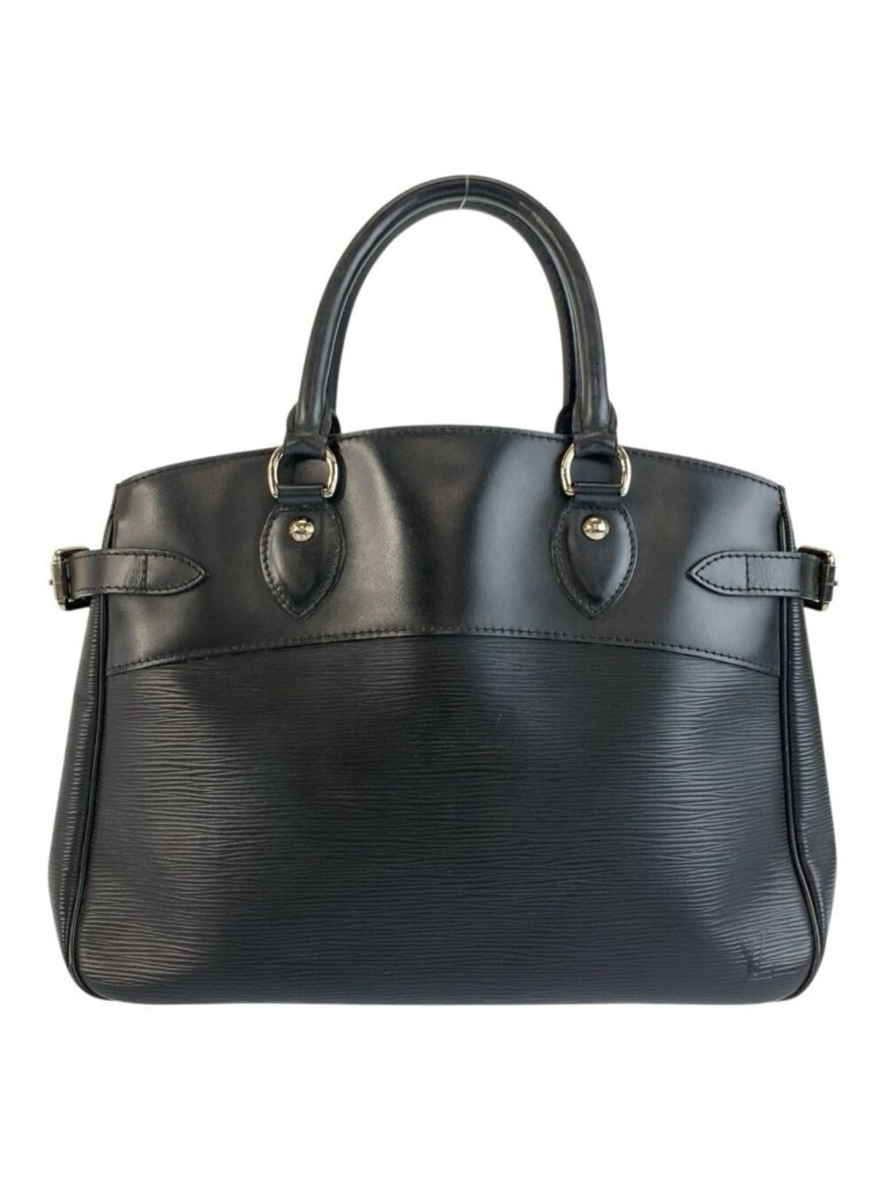 Louis Vuitton Epi Passy PM Noir Black Silver Leather Tote Bag